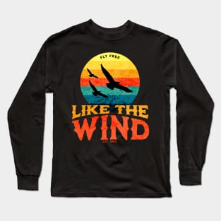 Like the Wind!! Vintage Sunset Freedom Long Sleeve T-Shirt